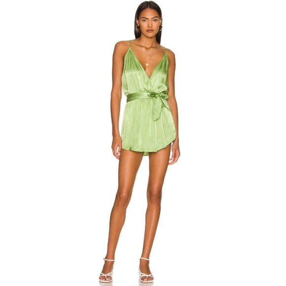 Rays For Days Sleeveless Avery Romper Womens Small Sheen Satin Elegant Cocktail - Picture 1 of 8